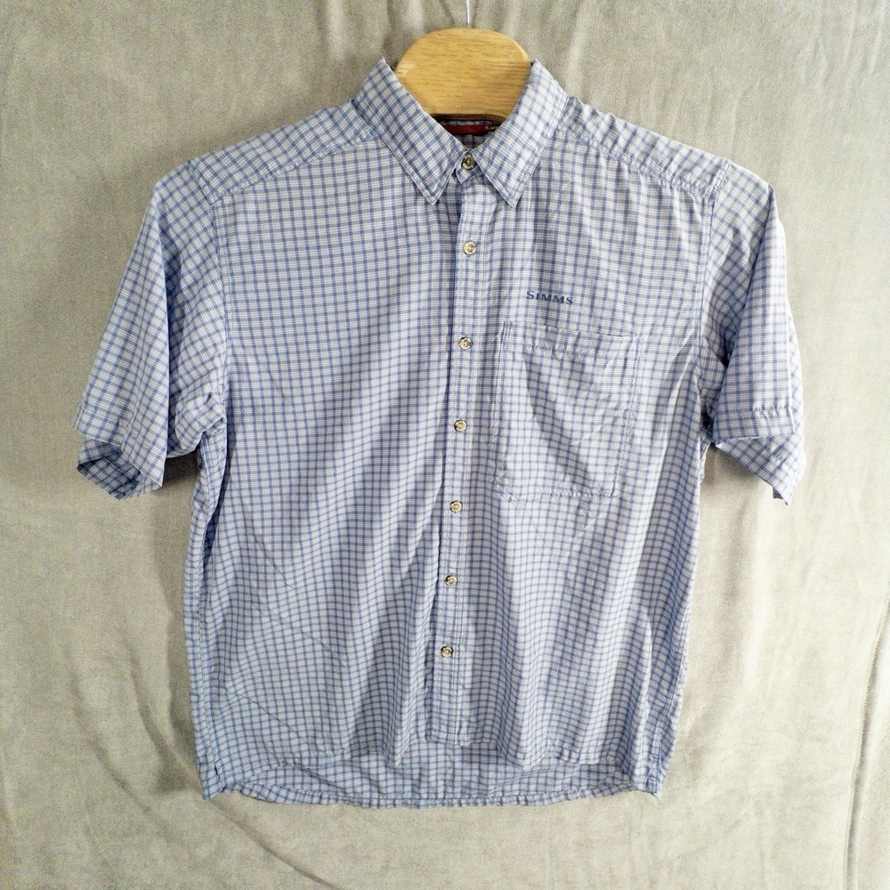 Simms Fly Fishing Short Sleeve Shirt Mens XL Lake Outdoor‎ Gorpcore Boating